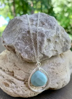 Amazonite Tear Drop Pendant