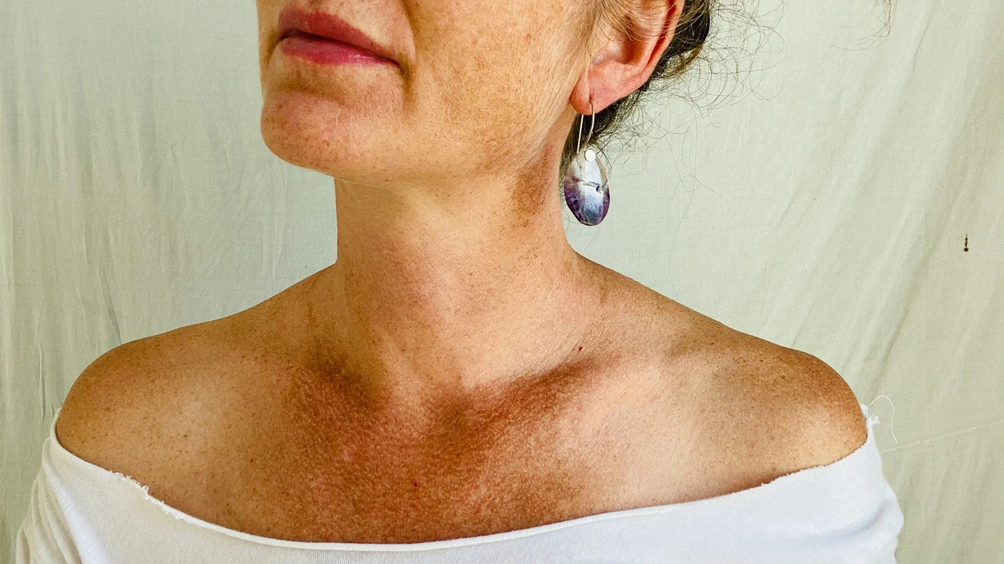 Amethyst & Sterling Silver Drop Earrings. 0303