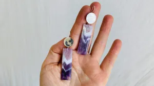 Amethyst & Sterling Silver Drop Earrings