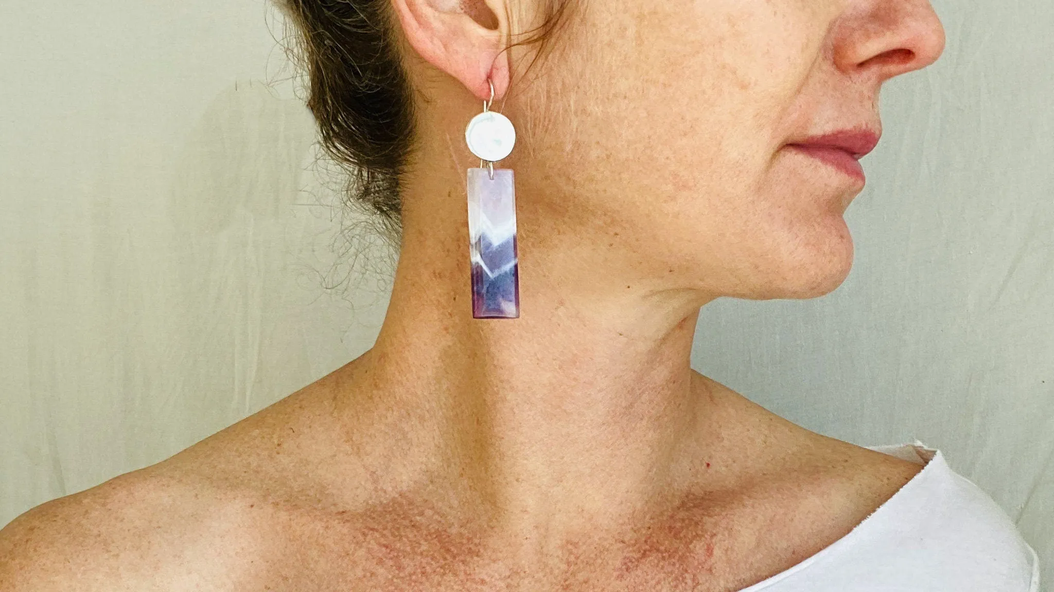 Amethyst & Sterling Silver Drop Earrings