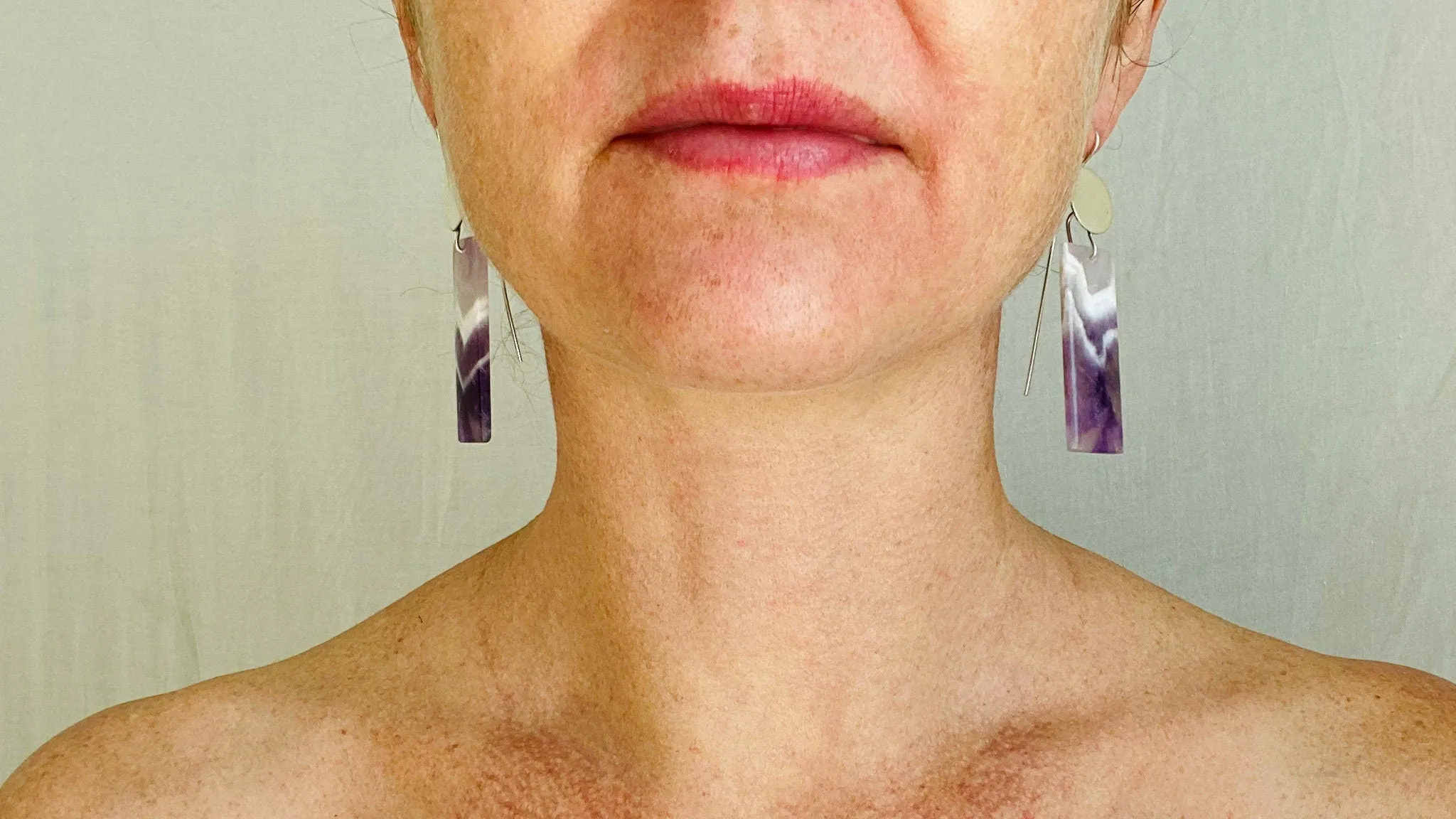 Amethyst & Sterling Silver Drop Earrings
