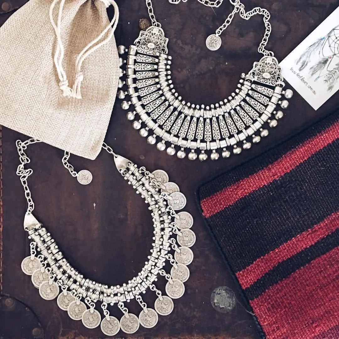 Ankara boho necklace