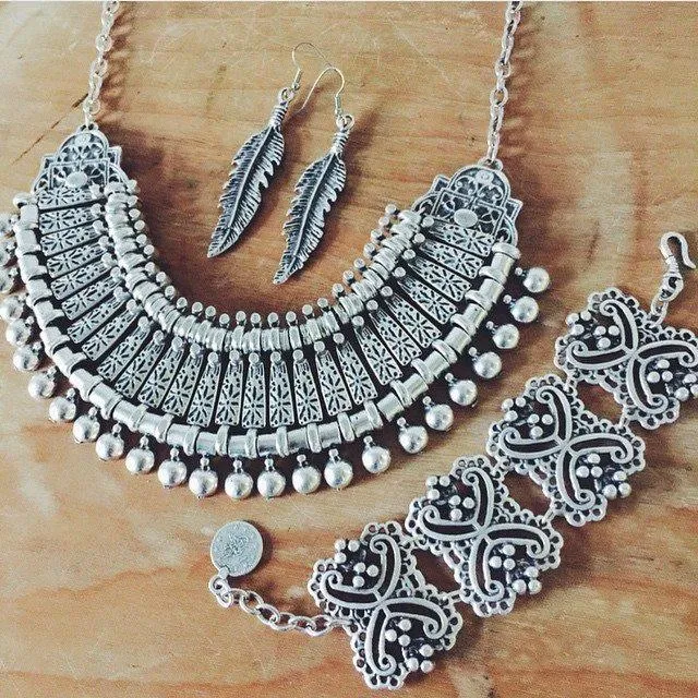 Ankara boho necklace