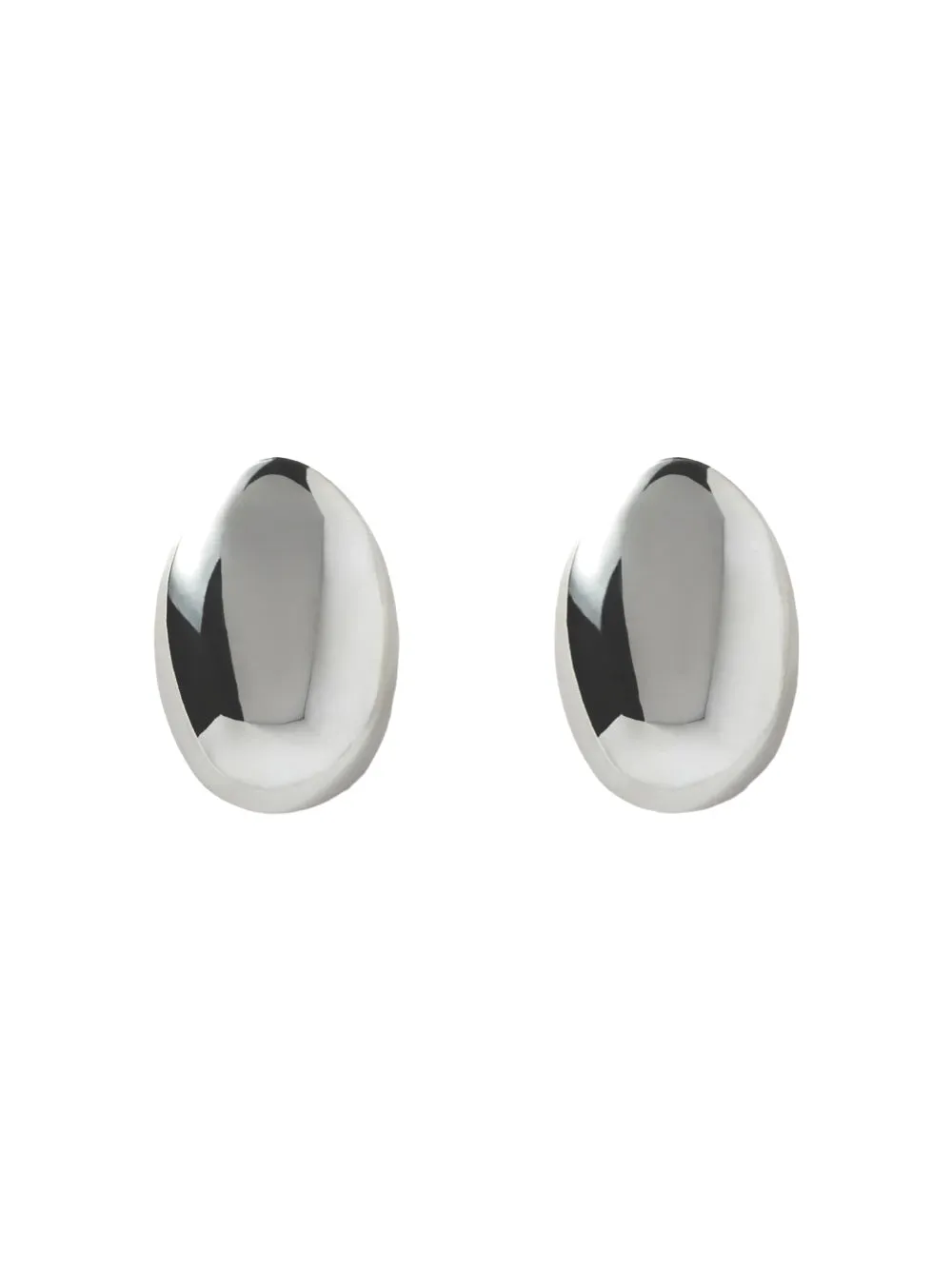 Annika Inez Spoon Earrings in Silver