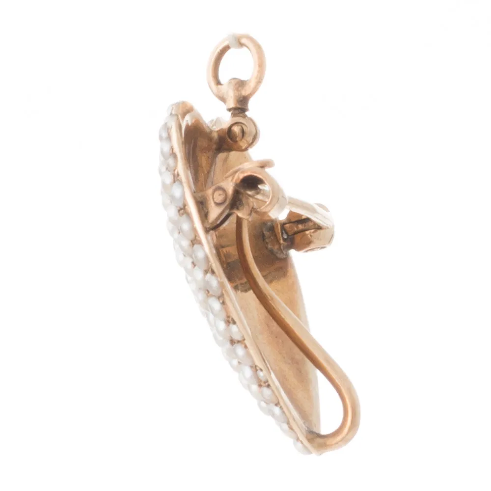 Antique Brooch with Seed Pearls