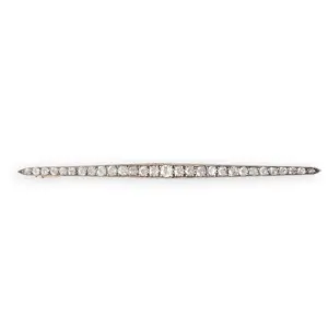 Antique Diamond Bar Brooch