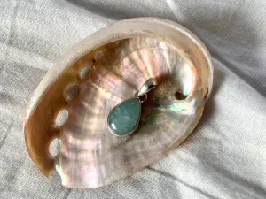 Aquamarine Akoni Pendant - XSmall Teardrop
