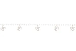 Asfour Charm Bracelet With Clover Flower Design In 925 Sterling Silver BR0505