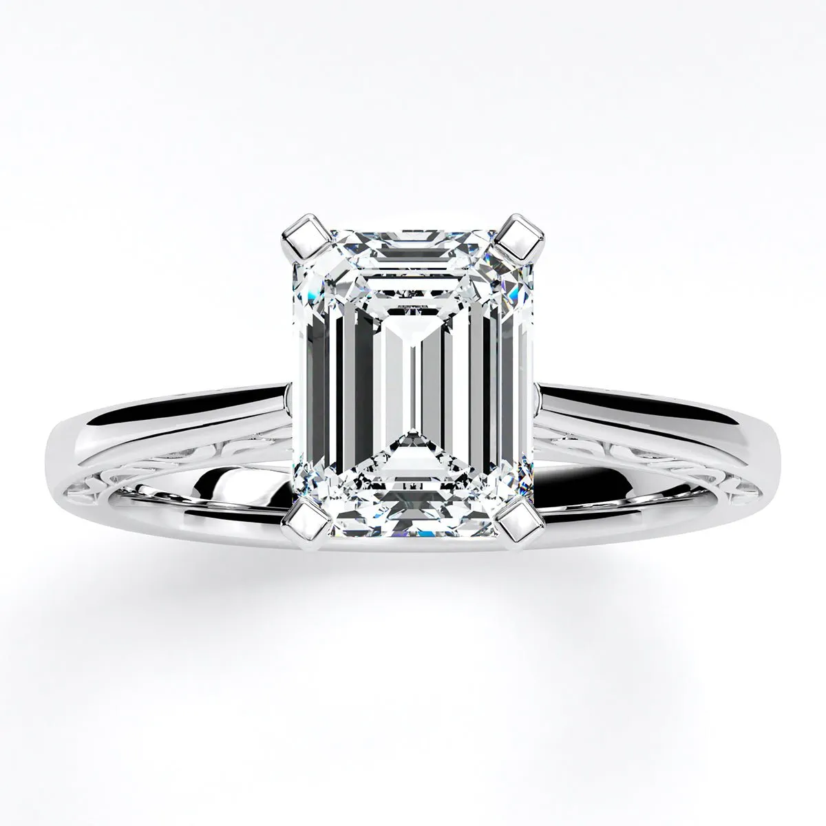 Astilbe - GIA Natural Emerald Diamond Engagement Ring