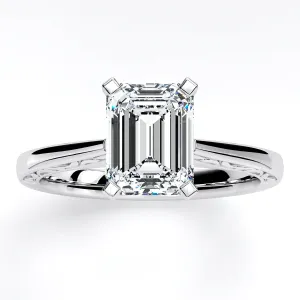 Astilbe - GIA Natural Emerald Diamond Engagement Ring