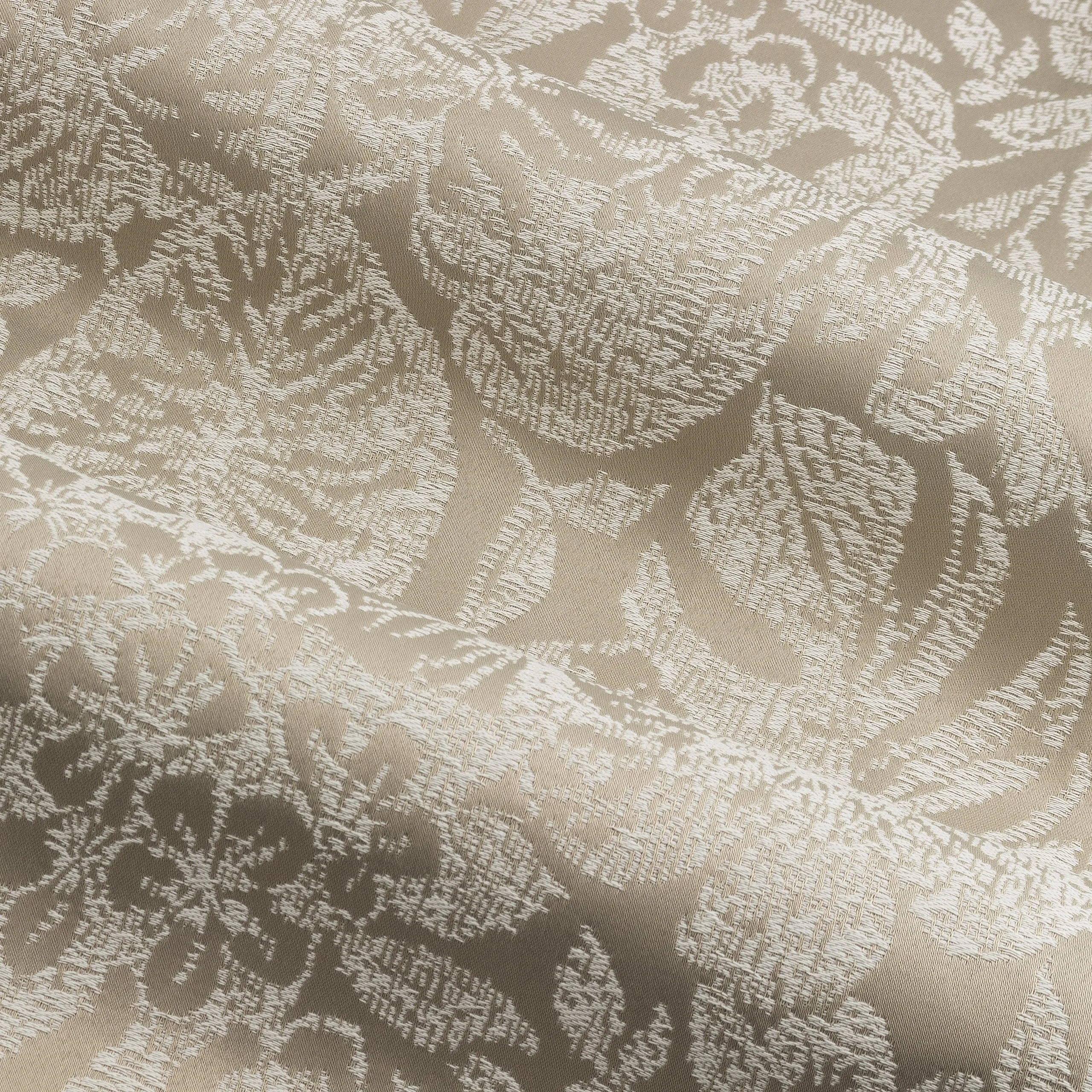 Bali Botanical Jacquard Ready Made Eyelet Curtains Natural
