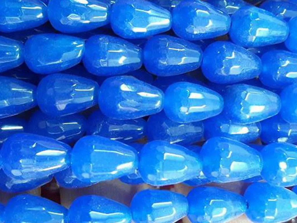 Blue Drop Faceted Agate Stones