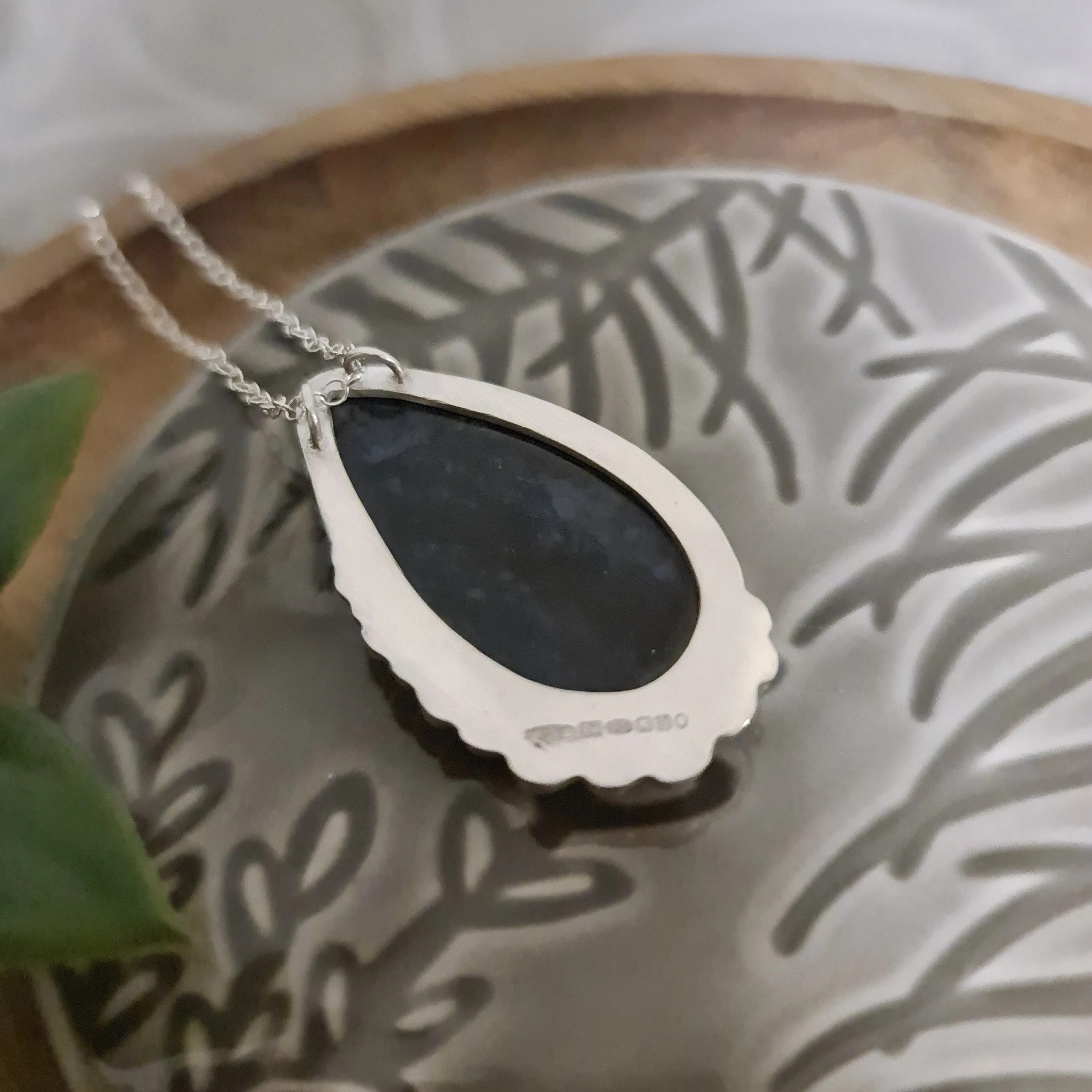 Blue Velvet Teardrop Pendant