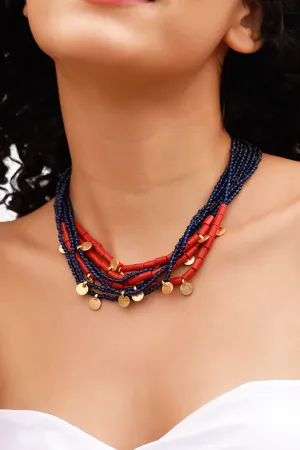 Bohême Beads Coral Necklace