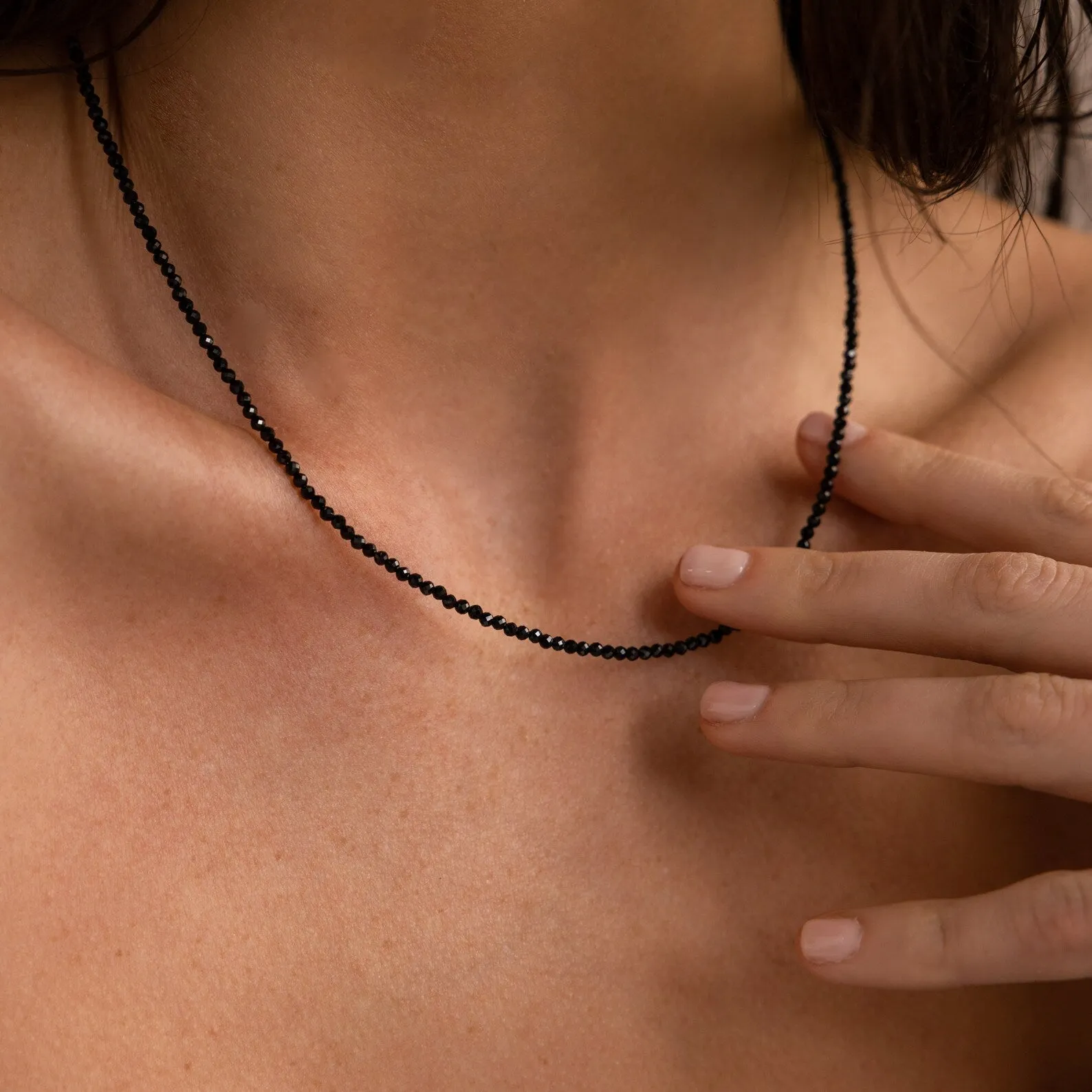 Boho Chic Black Abyss Beaded Necklace