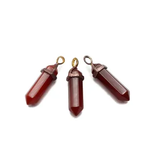 Carnelian Pendulum Pendant Healing Point Size 40x8mm