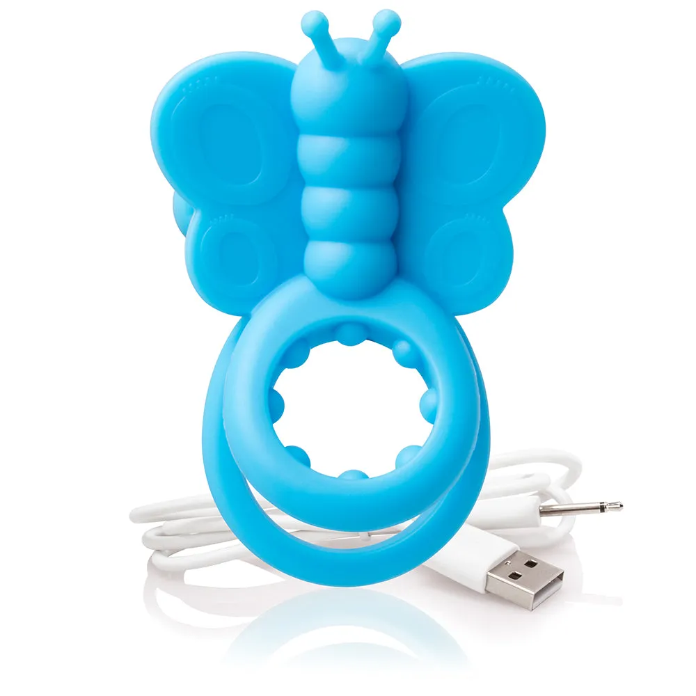 Charged Monarch Butterfly 10 Functions USB Rechargeable Powerful Vibrating Cock Ring