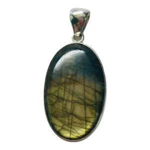 Charles Albert Silver - Labradorite Oval Pendant