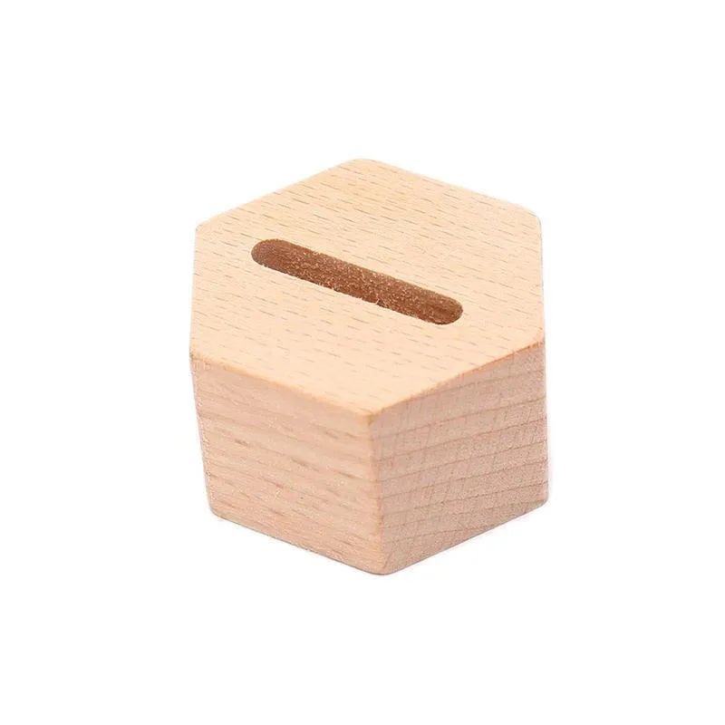 Chic Hexagonal Wooden Ring Stand - Stylish Jewelry Organizer for Couples