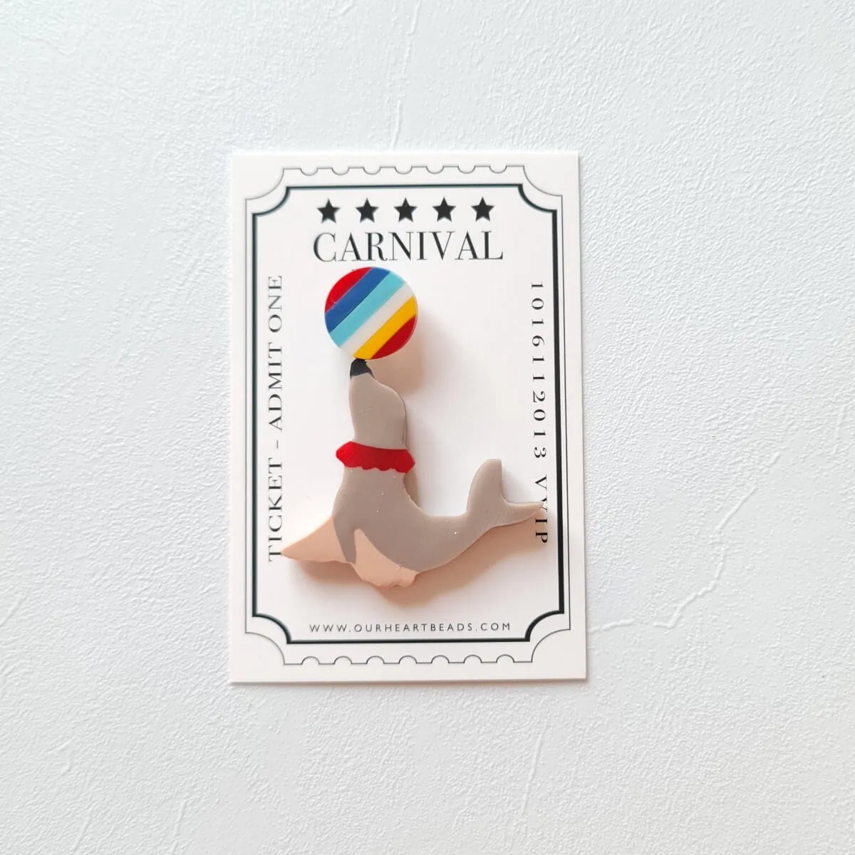 Circus Seal Brooch