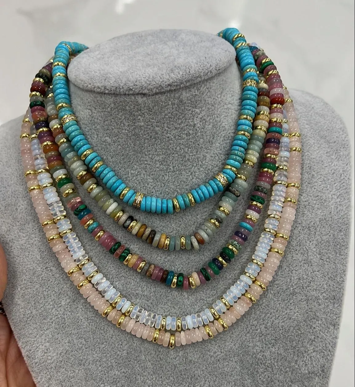 Colored Pukka Necklace