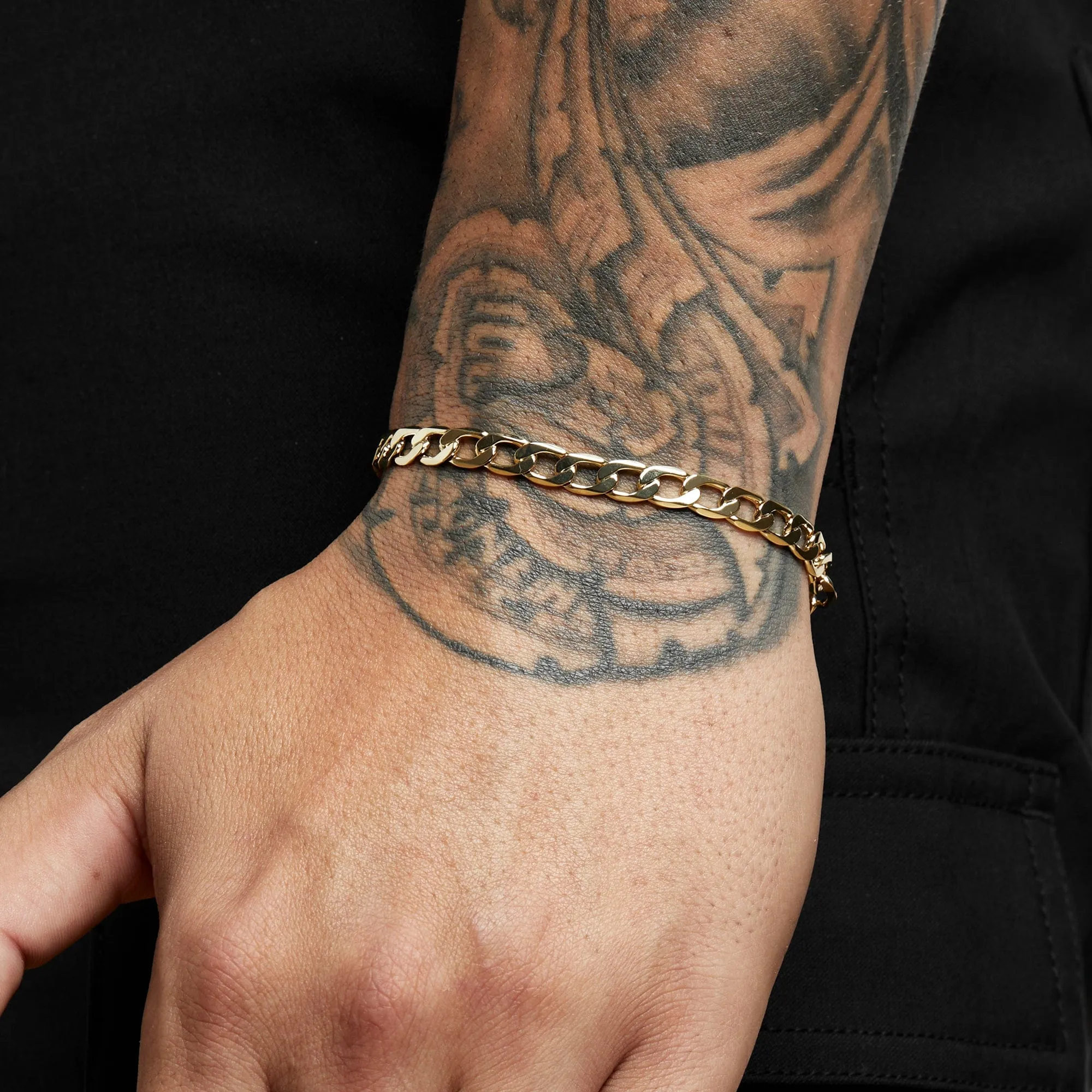 Curb Bracelet 6mm - Gold