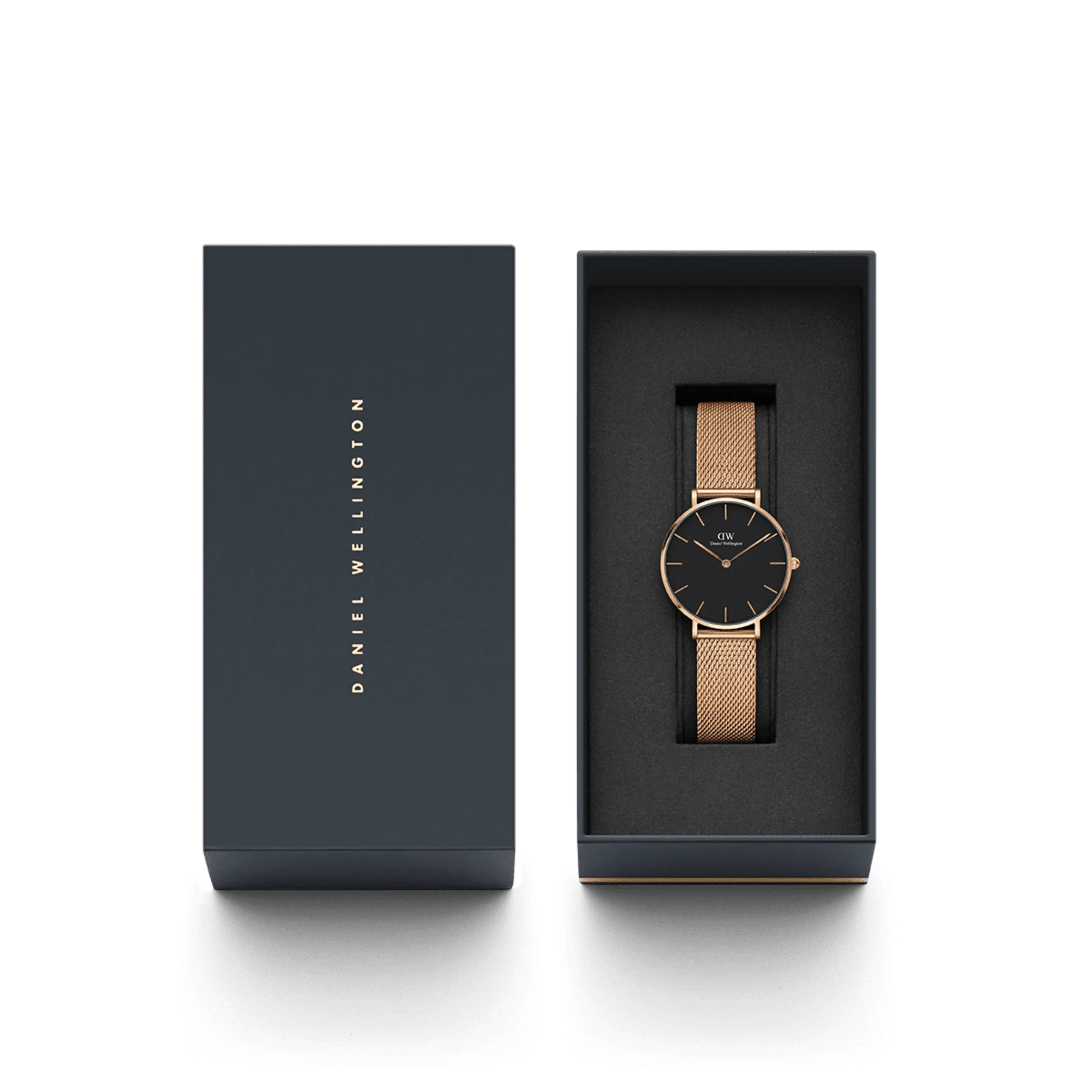 Daniel Wellington Petite 32 Melrose Rose Gold & Black Watch