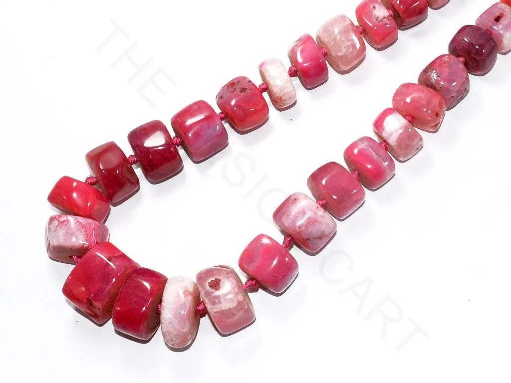 Dark Pink Uncut Agate Stones