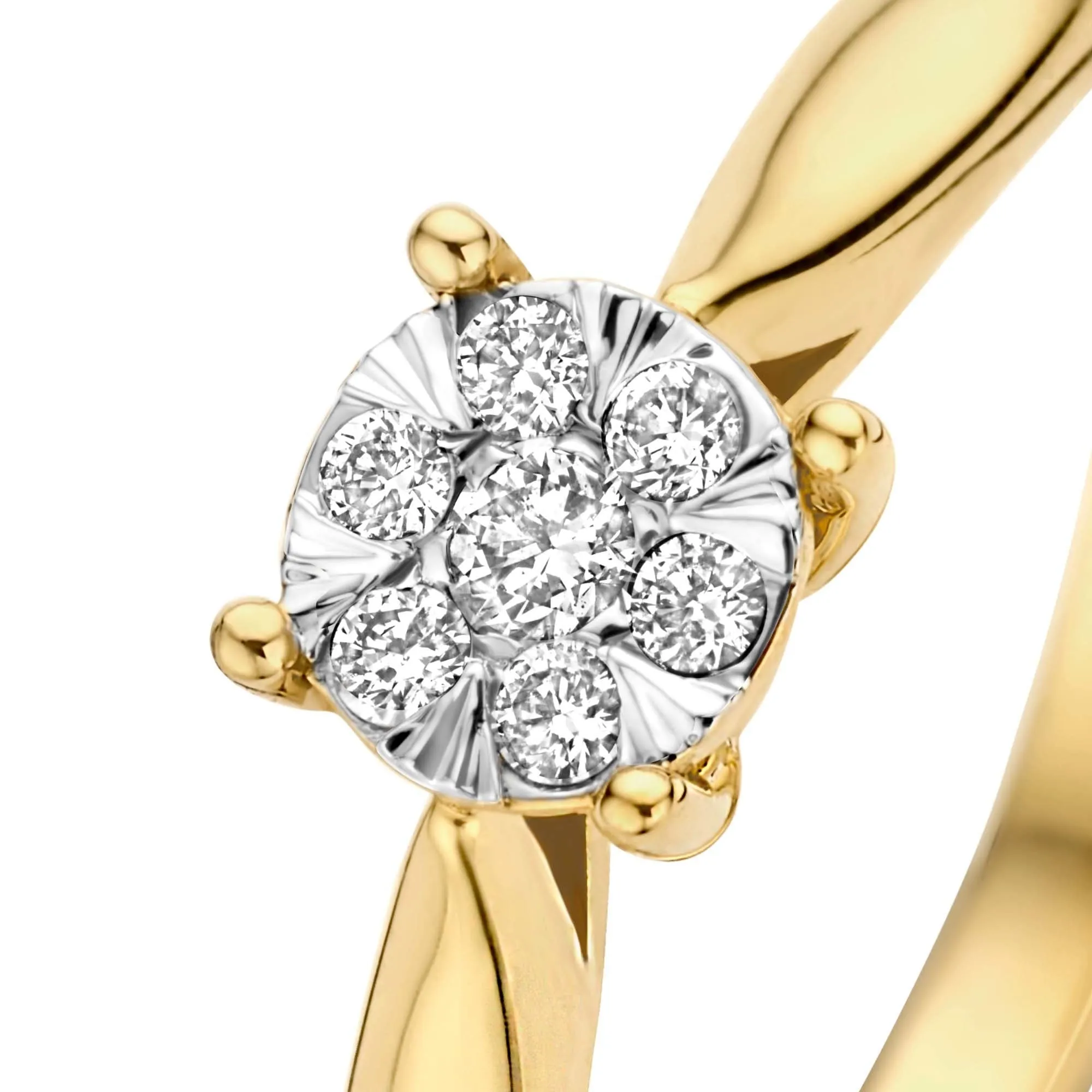 De la Paix Hanaé 14 karat gold ring with diamond 0.14 carat