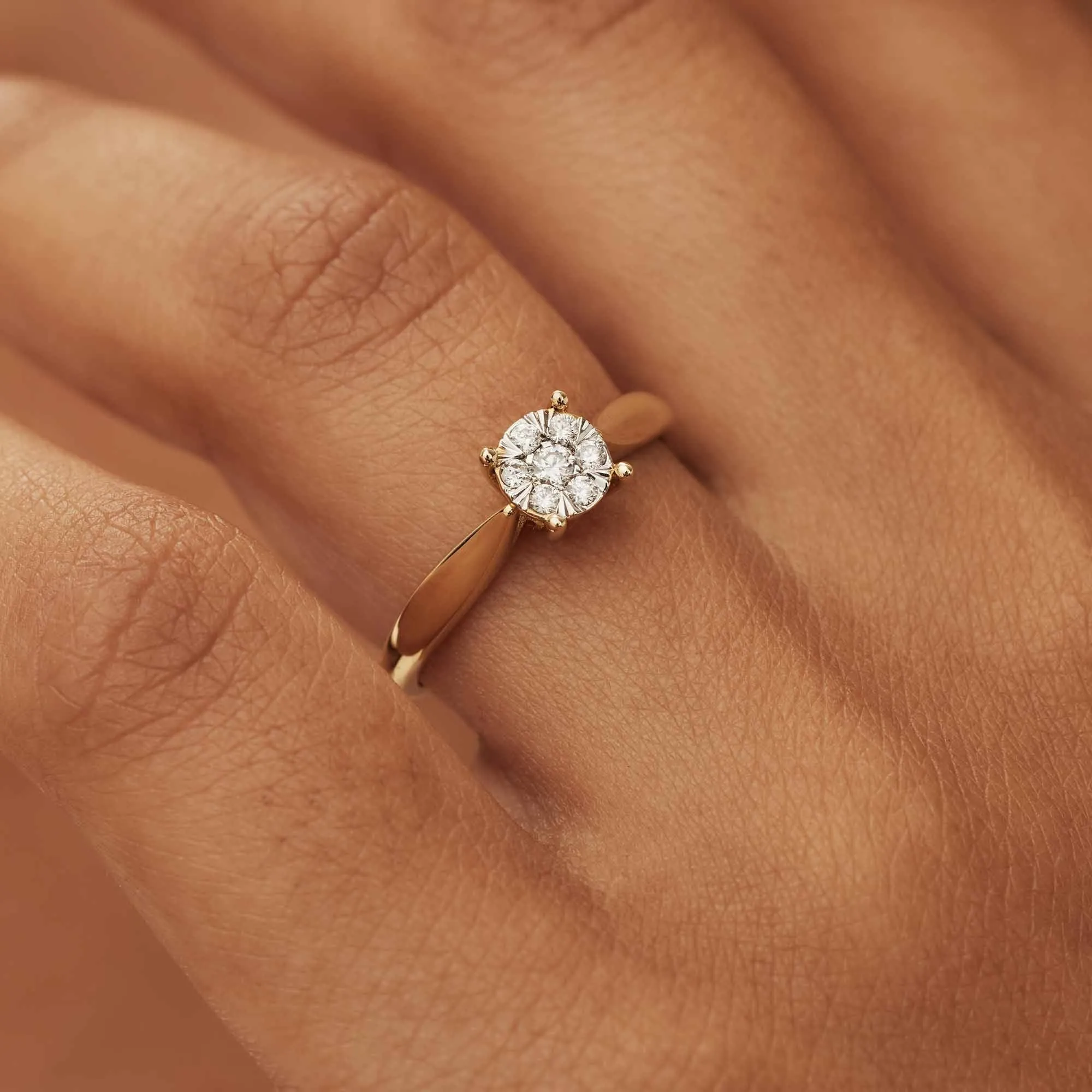 De la Paix Hanaé 14 karat gold ring with diamond 0.14 carat