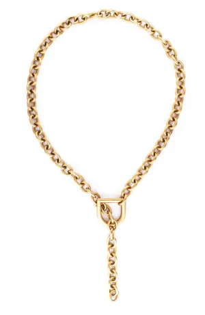 Deena Gold Chain Lariat Necklace