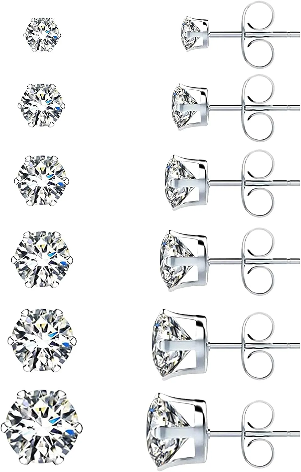 Earrings for Girls Hypoallergenic Diamond Stud Earrings for Women Cute Heart Hypoallergenic Stud Silver Earrings Inspirational Design Gold Earrings