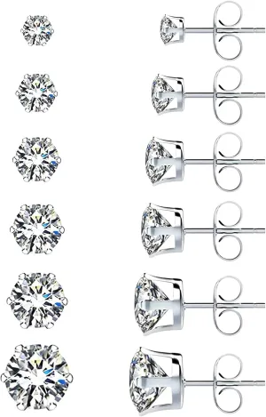 Earrings for Girls Hypoallergenic Diamond Stud Earrings for Women Cute Heart Hypoallergenic Stud Silver Earrings Inspirational Design Gold Earrings