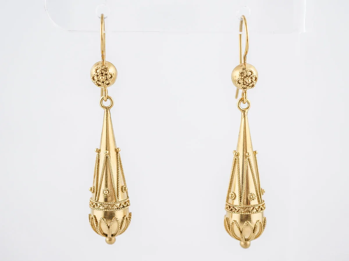 Earrings Modern in 15k Yellow Gold