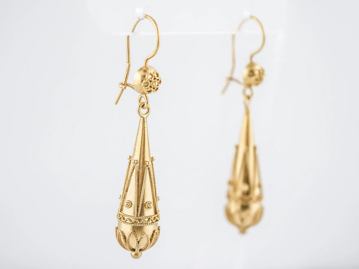 Earrings Modern in 15k Yellow Gold