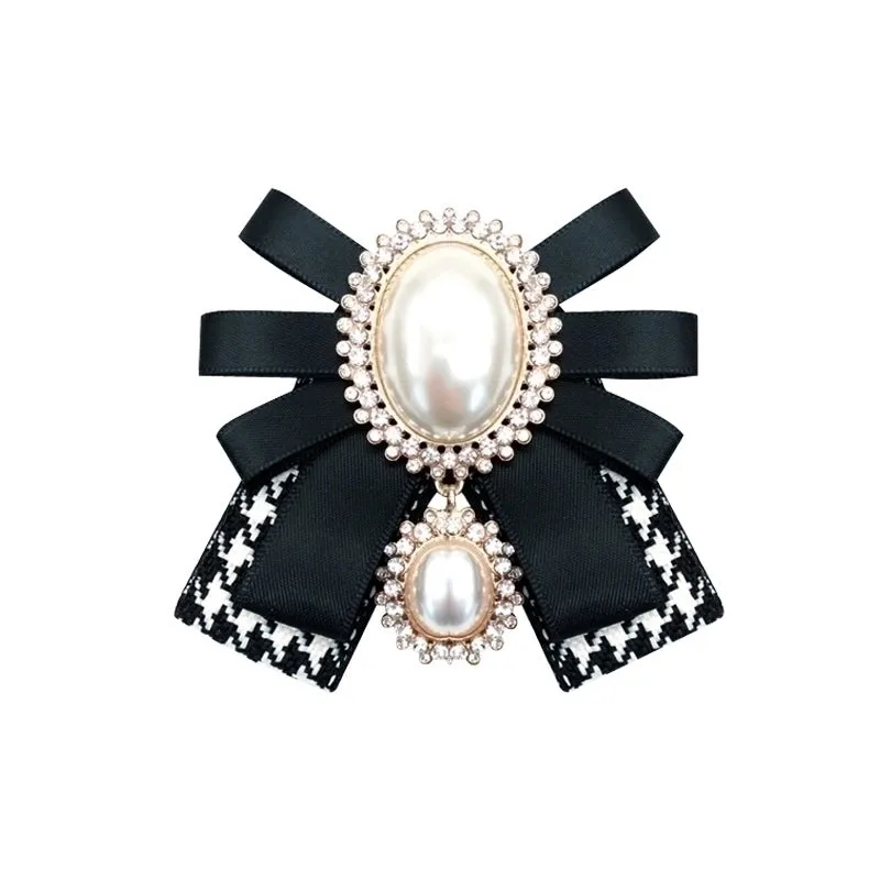 Elegant Pin Bow Knot Alloy Ribbon Plating Inlay Artificial Pearls Artificial Diamond Women's Brooches