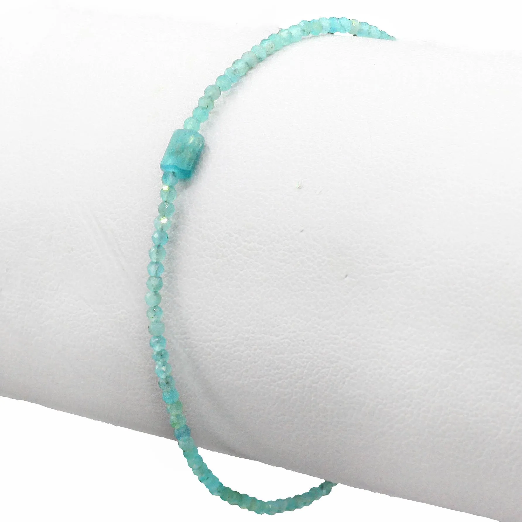 Emerald   Sterling Silver Beaded Bracelet