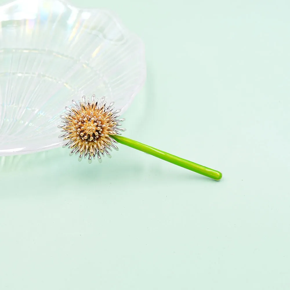 Enamel Dandelion Brooches For Women Flower Pin Elegant Spring Design Jewelry