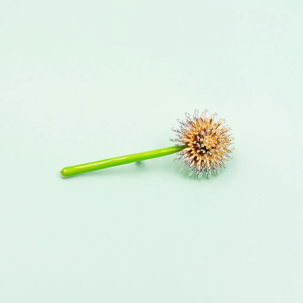 Enamel Dandelion Brooches For Women Flower Pin Elegant Spring Design Jewelry