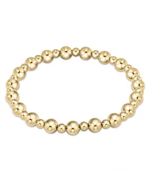 Enewton - Classic Grateful Pattern 6mm Bead Bracelet - Gold