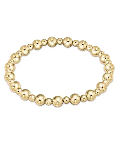 Enewton - Classic Grateful Pattern 6mm Bead Bracelet - Gold