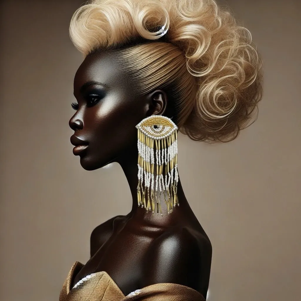 Eni Beaded Drop Earrings
