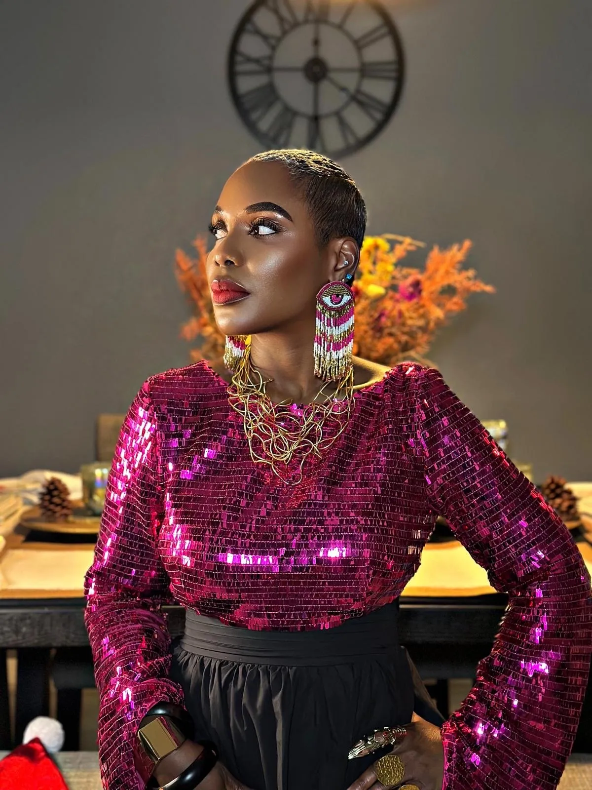Eni Beaded Drop Earrings