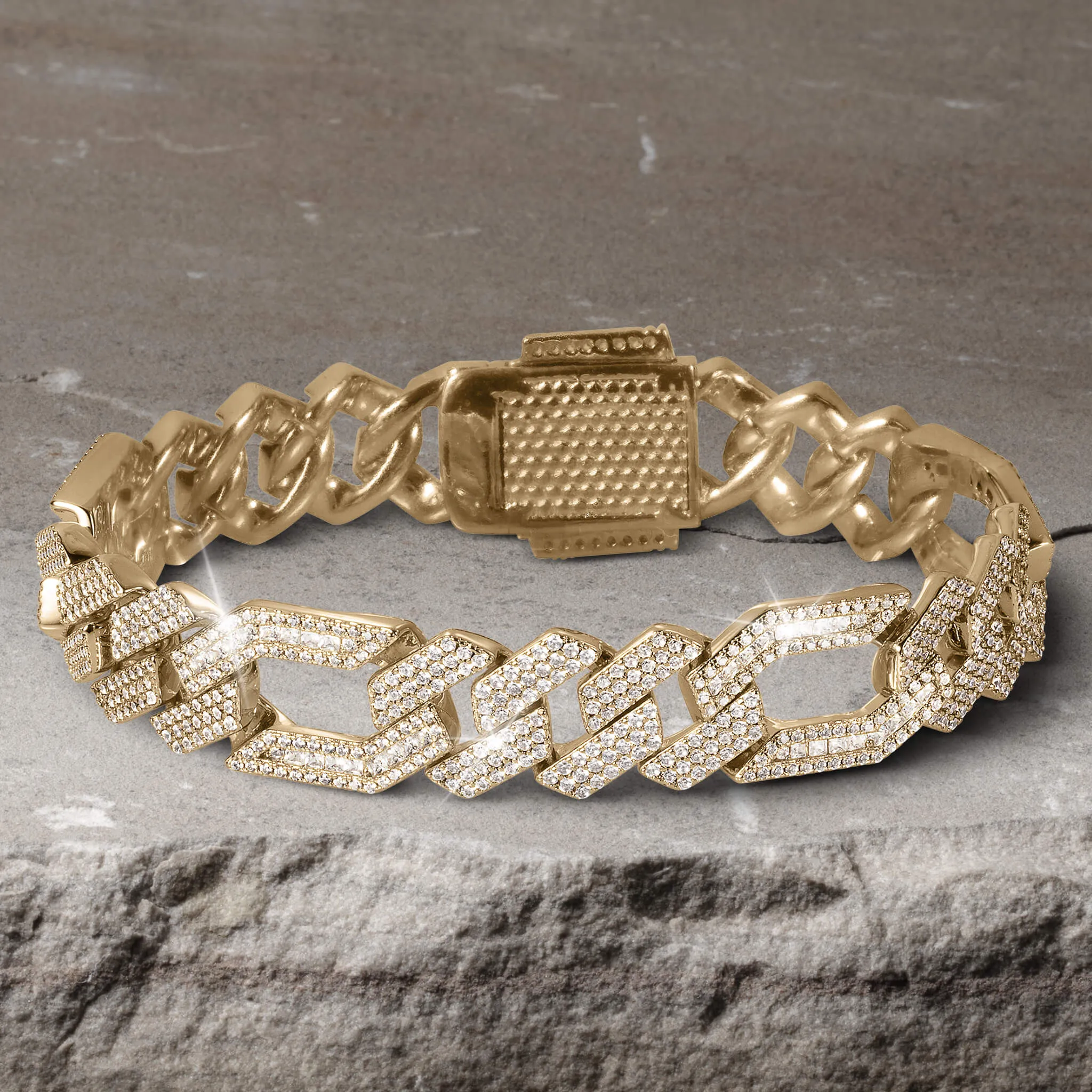 Frostfire Figaro Bracelet