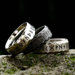 Futhark Runes Men-Women Rings