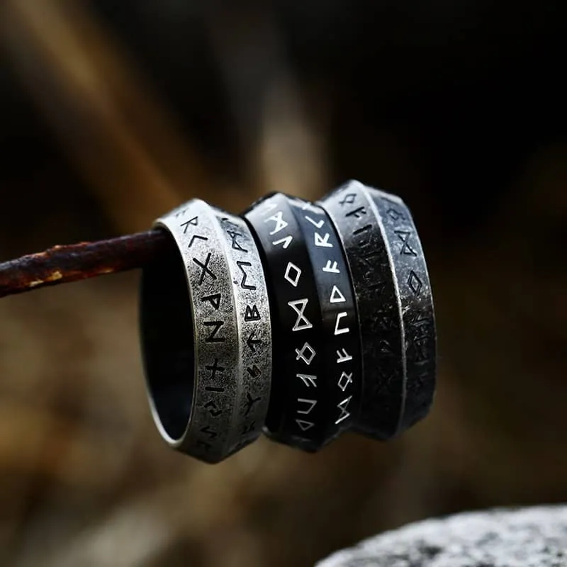 Futhark Runes Men-Women Rings