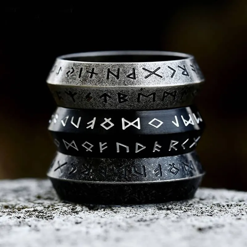 Futhark Runes Men-Women Rings