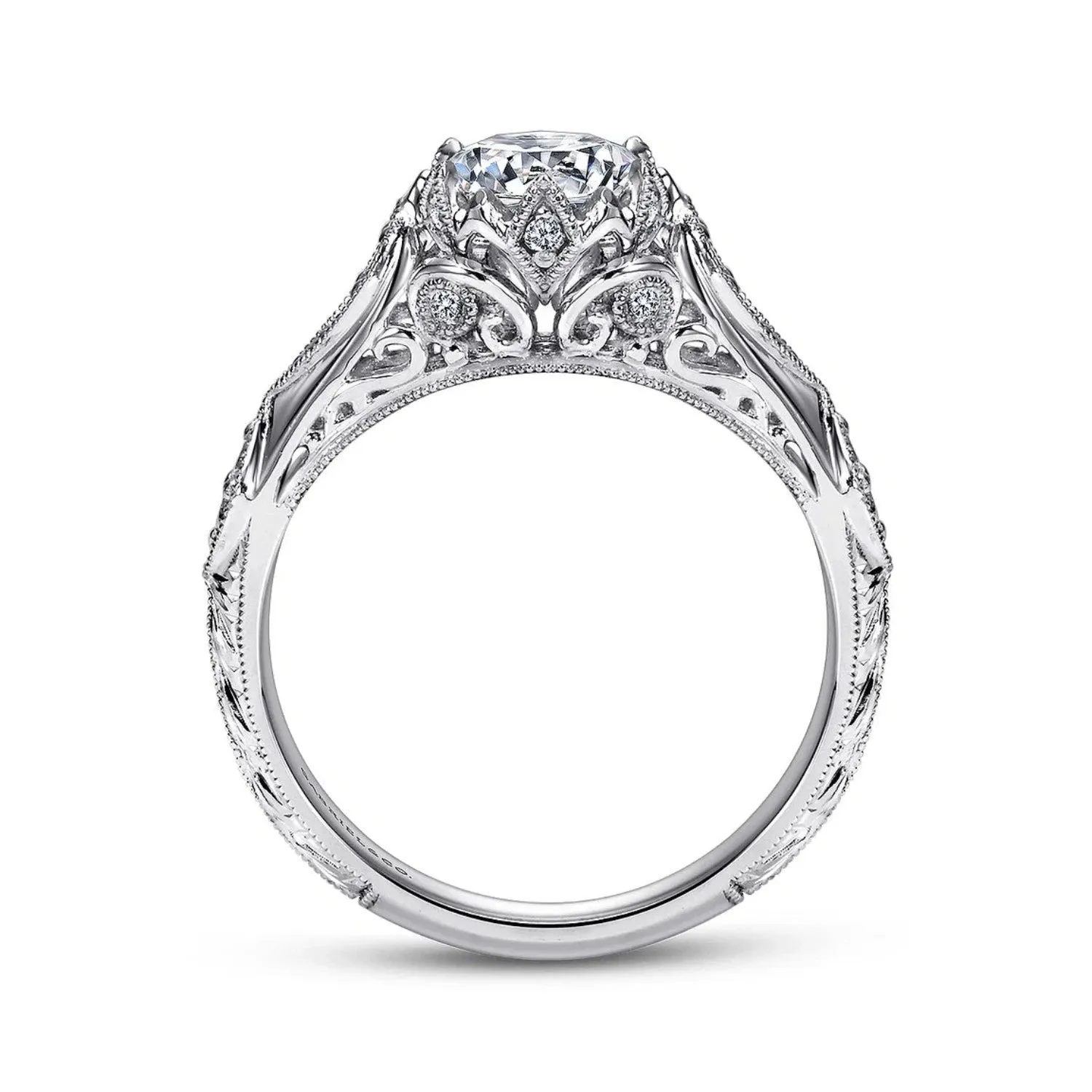 Gabriel & Co. "Jaelyn" Victorian Style Diamond Engagement Ring