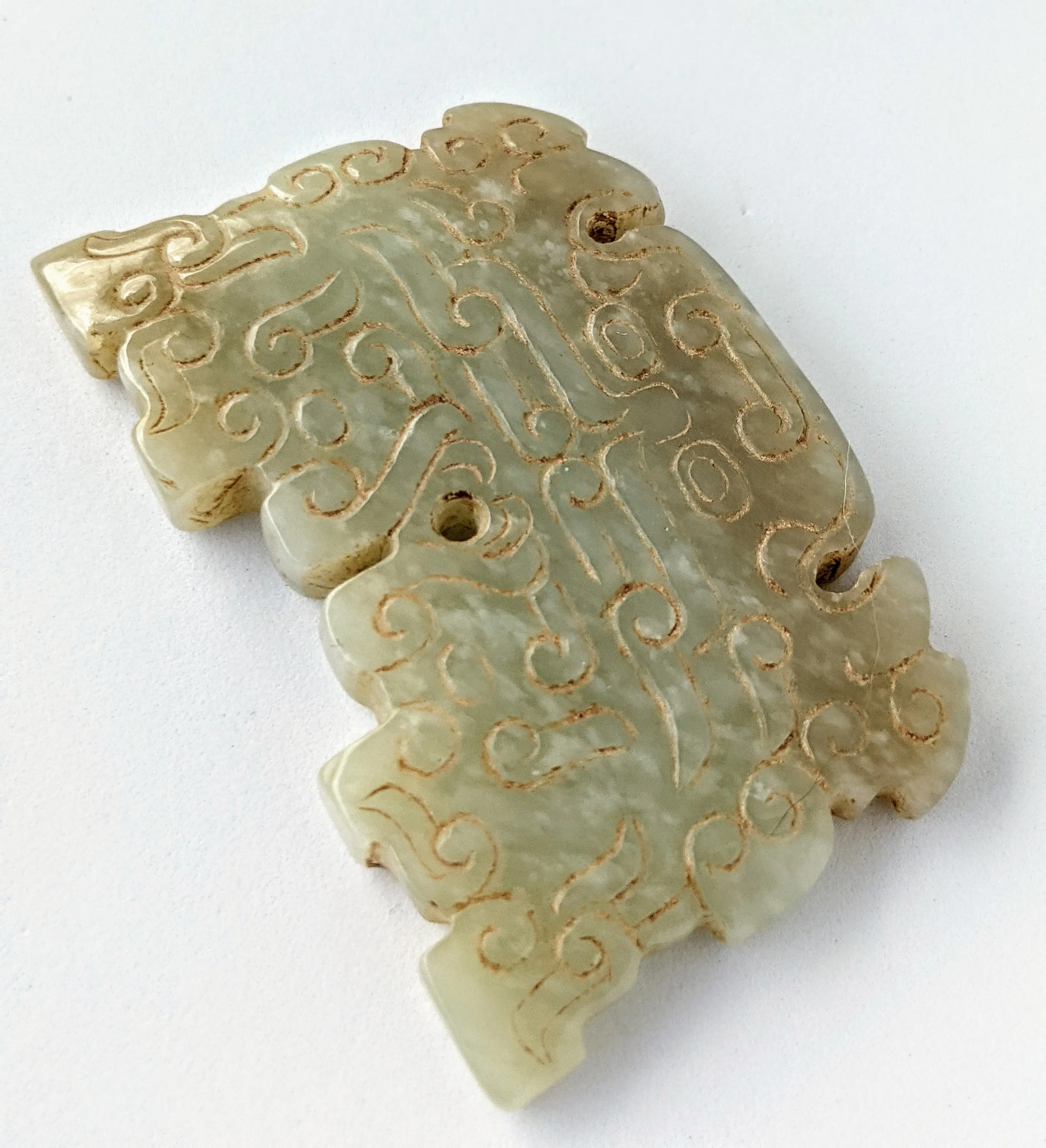 Genuine Antique Carved Jade Pendant