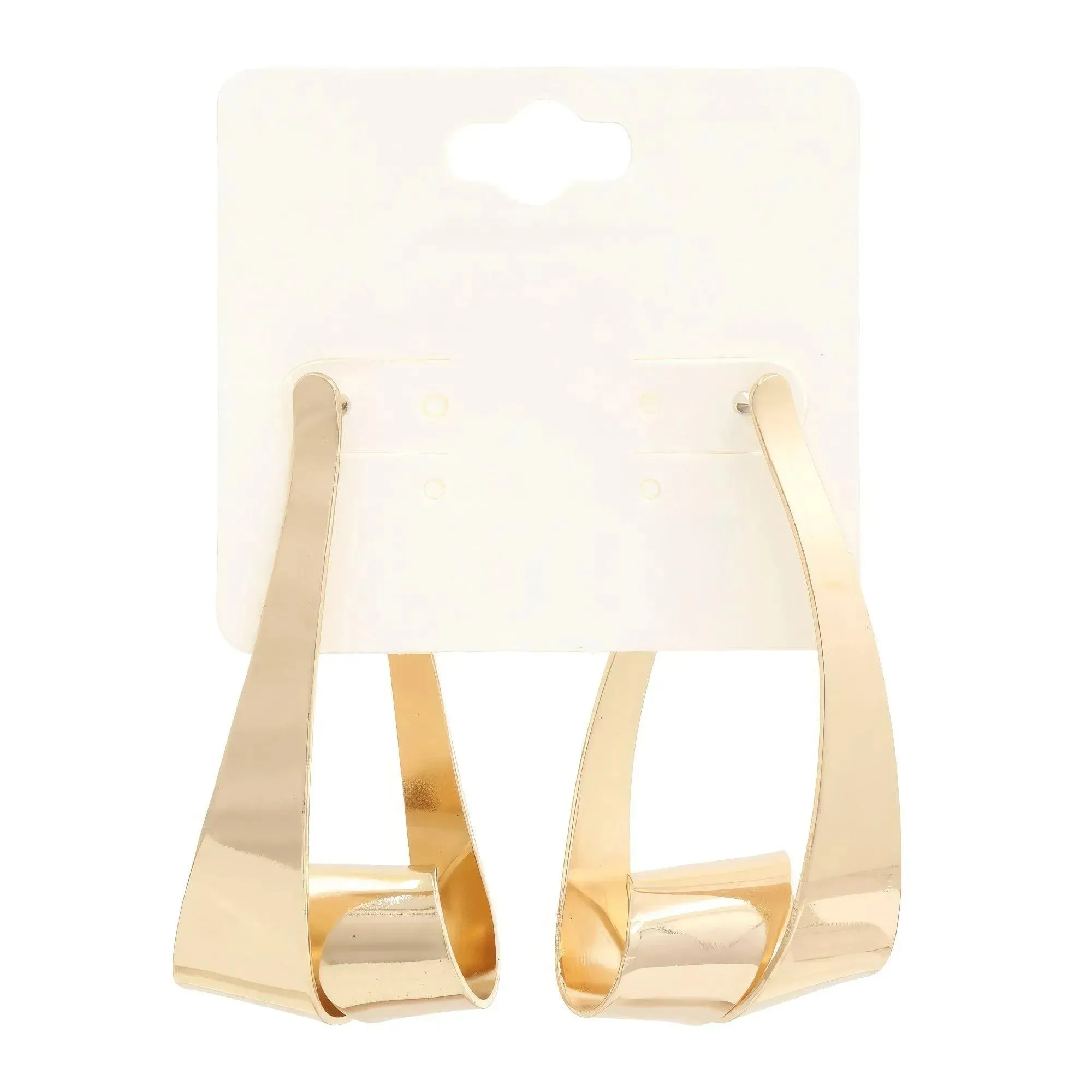 Geometric Gold Metal Dangle Earrings